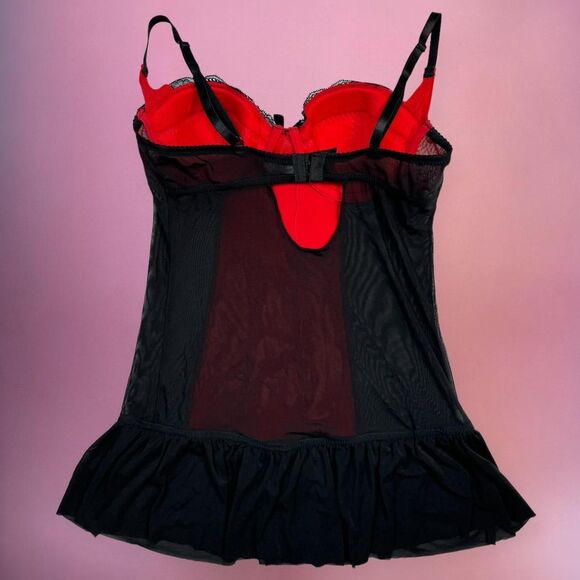 Rampage Women's Red and Black Corset - Picture 6 of 8